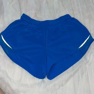 Blue 2.5” low-rise Hotty Hot Lululemon shorts